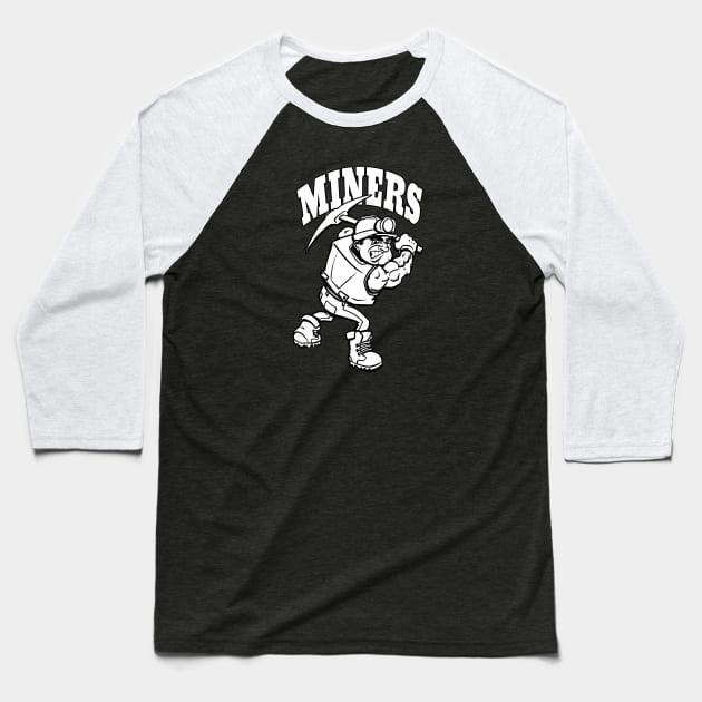 Miner Mascot Baseball T-Shirt by Generic Mascots